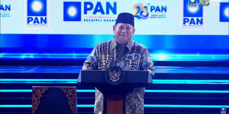 Kelakar Prabowo Sebut PAN Agak Bokek Tapi Gelar Pesta Megah