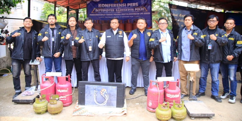 Bareskrim Bongkar Praktik LPG Oplosan di Tangsel, 910 Tabung Diamankan