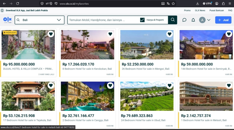 Ratusan Hotel di Bali Bangkrut Lalu Dilego