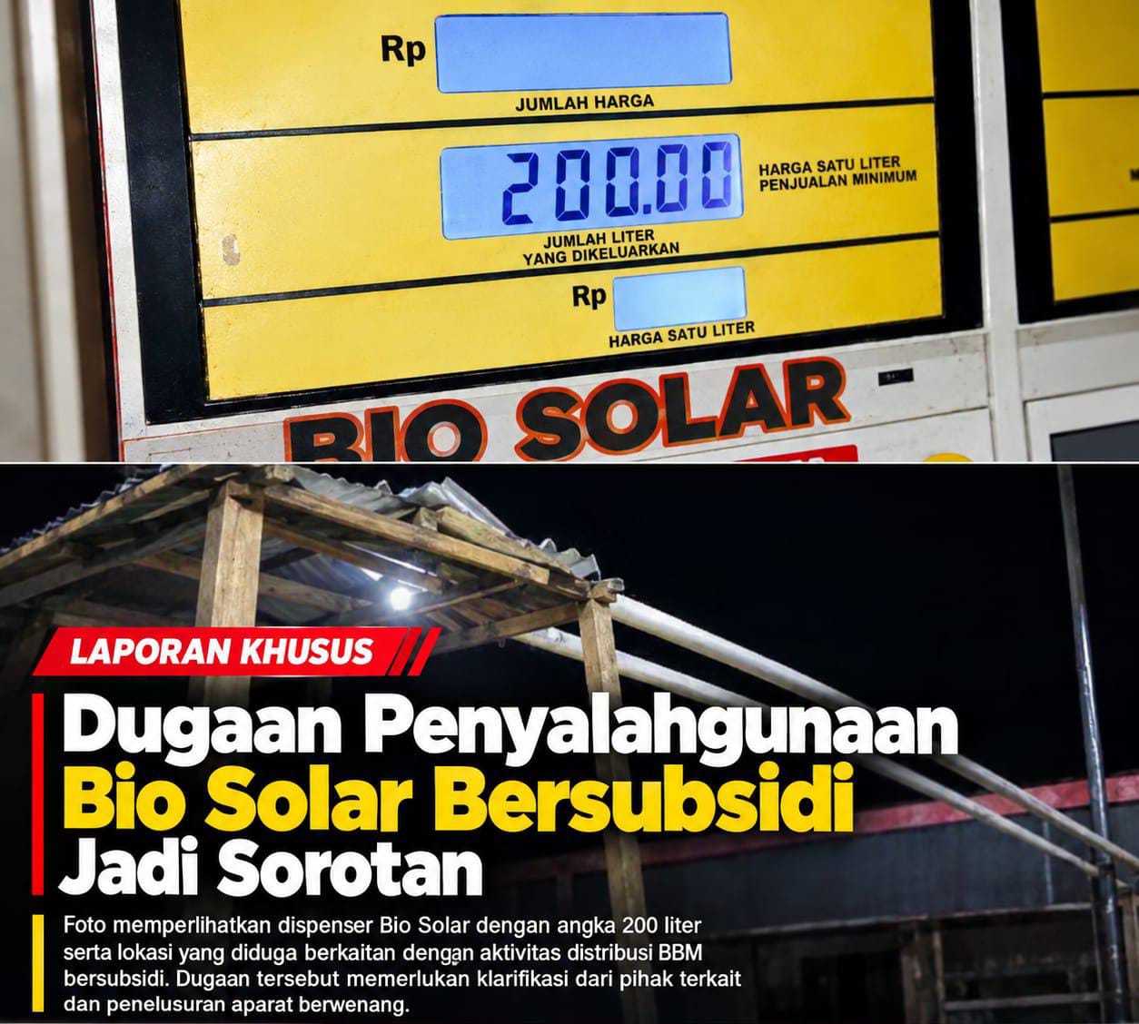 Surat Rekomendasi Jerigen, di SPBUN Abdullah Diduga Solar Dialirkan via Pipa Paralon Tembok ke Drum