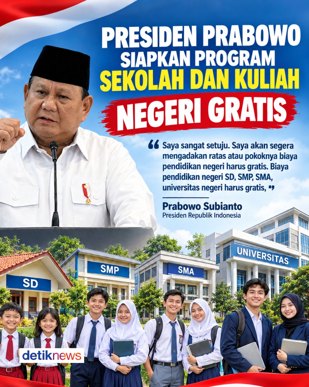 Guru Besar Yuddy Chrisnandi Dukung Langkah Prabowo Gratiskan Pendidikan Negeri