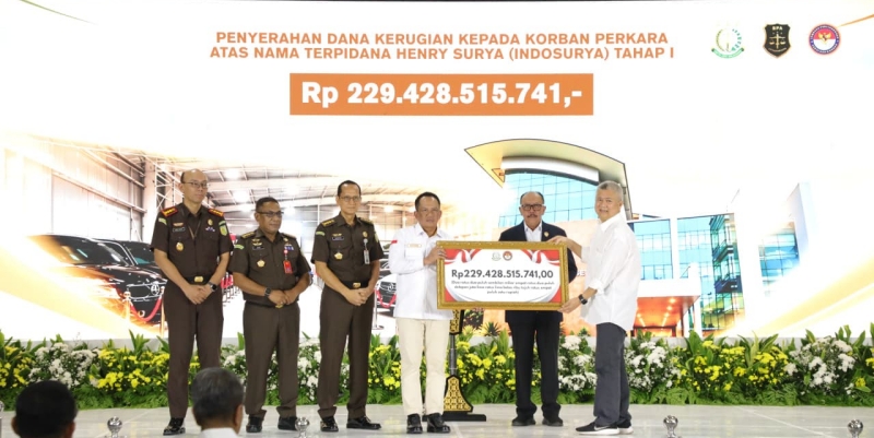 Kejagung Kembalikan Duit Ganti Rugi Korban Indosurya Rp229 Miliar