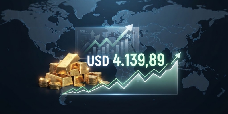 Ditekan Dolar AS, Harga Emas Dunia Cenderung Tertahan