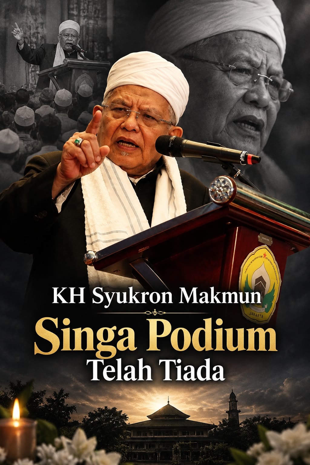 Singa Podium Itu Telah Berpulang, Alfatehah untuk KH Syukron Makmun