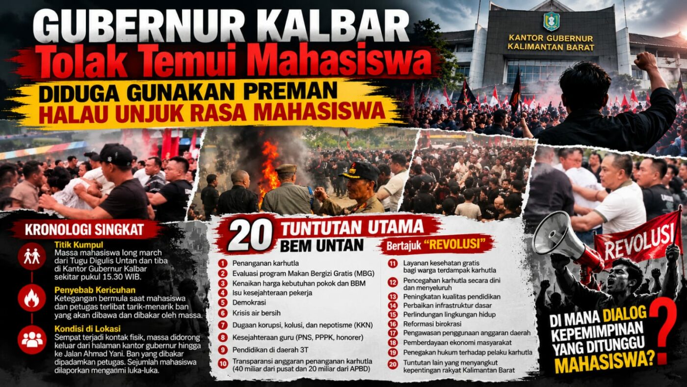 Diduga Oknum Pejabat Kerahkan “Preman” Halau Aksi Mahasiswa Yang Berujung Bentrok, Sejumlah Mahasiswa Dikabarkan Terluka