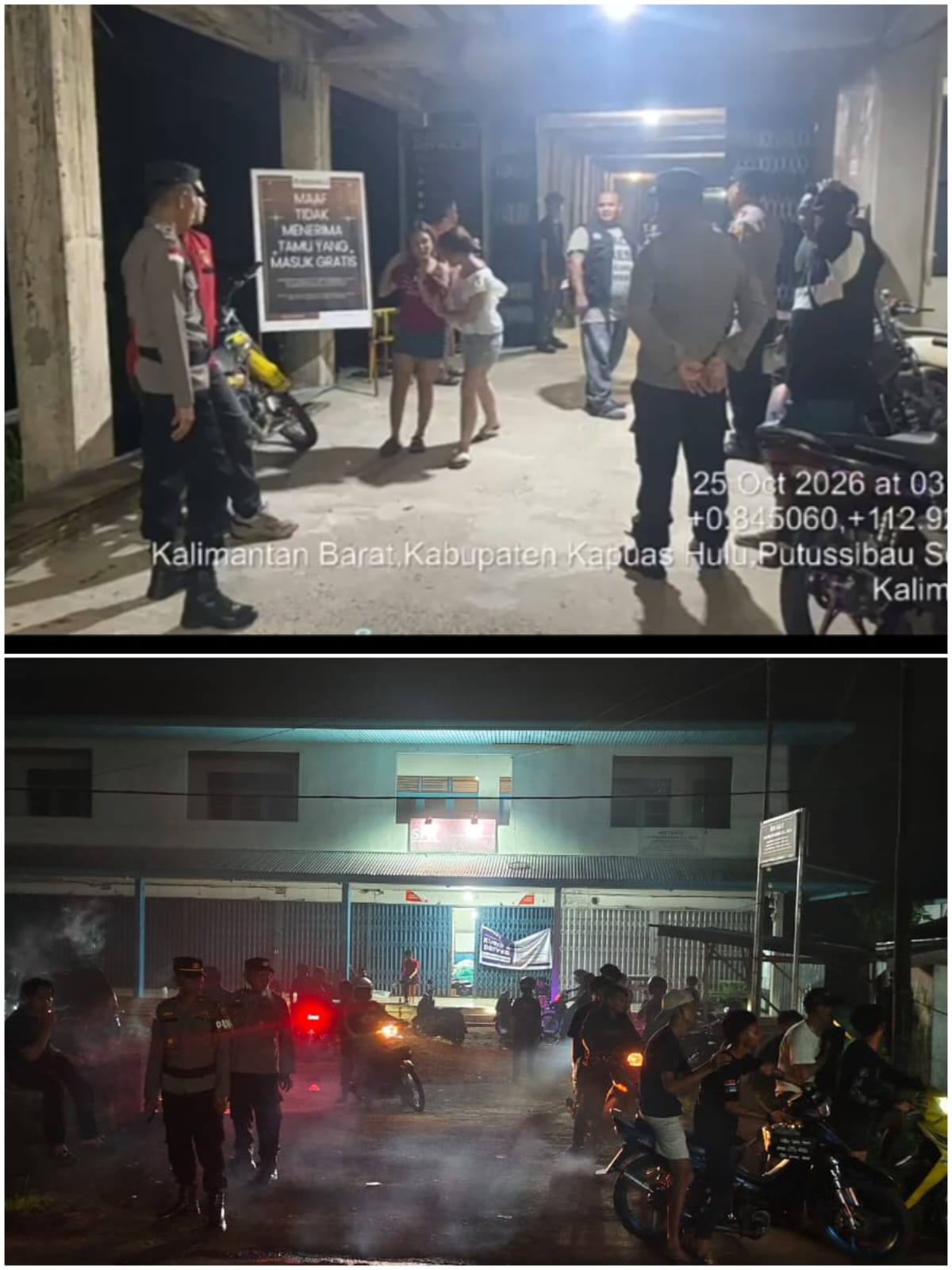 Aktifitas Sekolompok Orang Yang Berkumpul di Sekitar Hotel Uncak Lestari dan Kafe Bougenville Jadi Keluhan Masyarakat, Polisi Gelar Patroli Dialogis